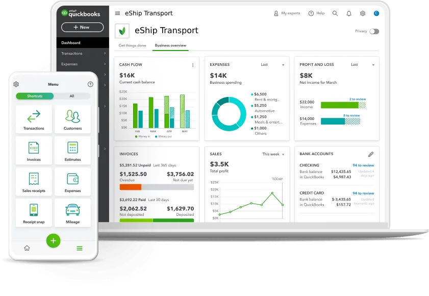 quickbooks dashboard